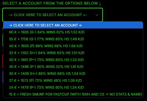 [1.04] CS 1.6 FASTCUP ACCOUNTS FOR SALE - BOOSTED by p0NDENUSH