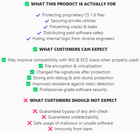[1.04] CS 1.6 FILES PROTECTOR by p0NDENUSH - CHANGE FILE SIGNATURE (FOR DLLS & .EXE FILES)