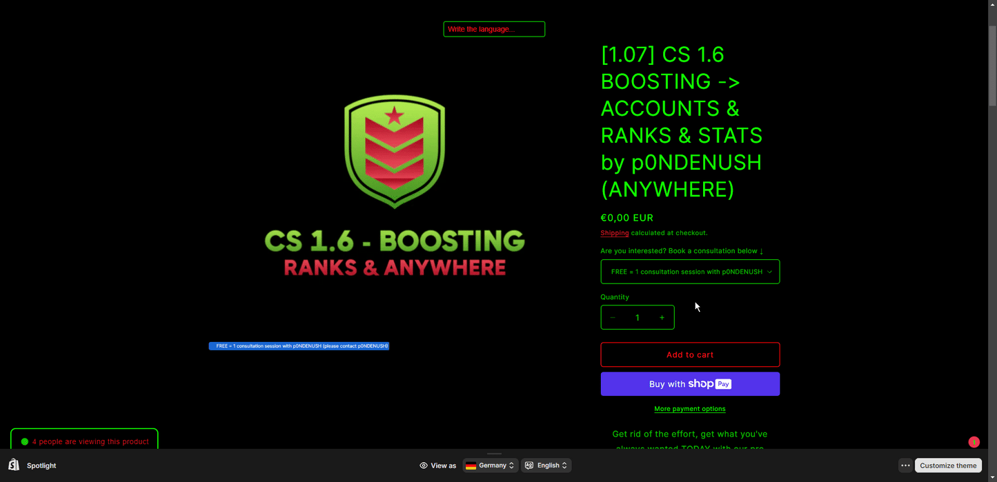 [1.07] CS 1.6 BOOSTING -> CONTURI & RANGURI & STATISTICI de la p0NDENUSH (ORIUNDE)